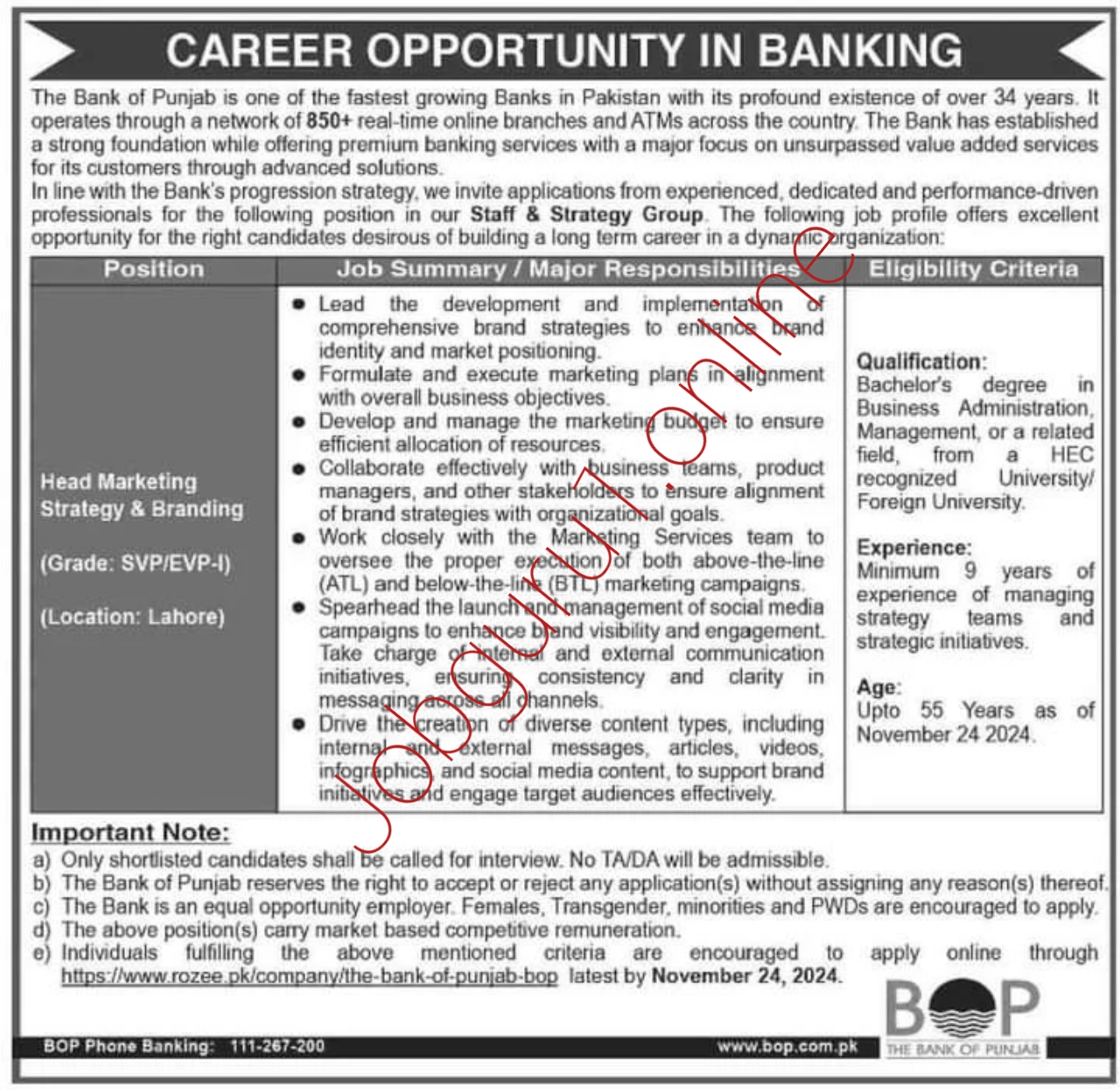  Bank of Punjab